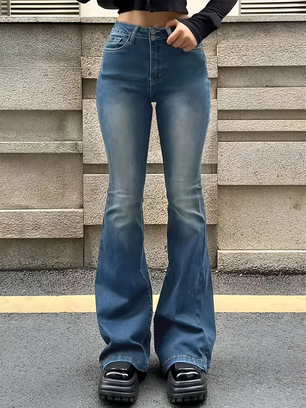 Camila -high waist flare stretch mustache jeans