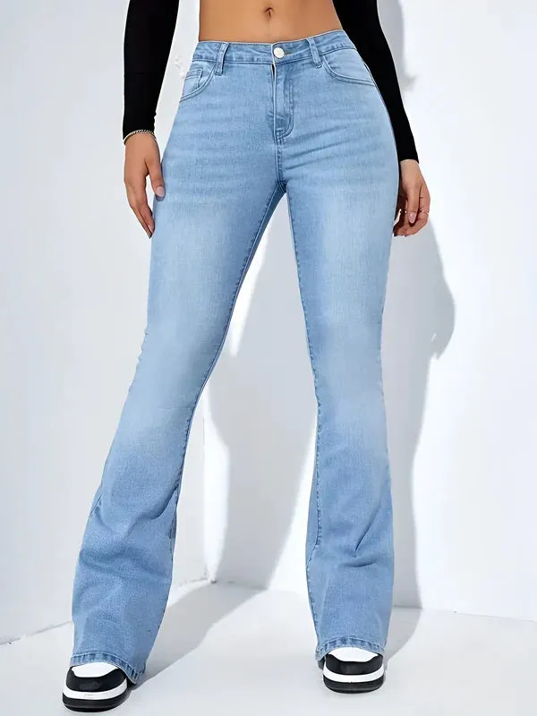 Camila -high waist flare stretch mustache jeans