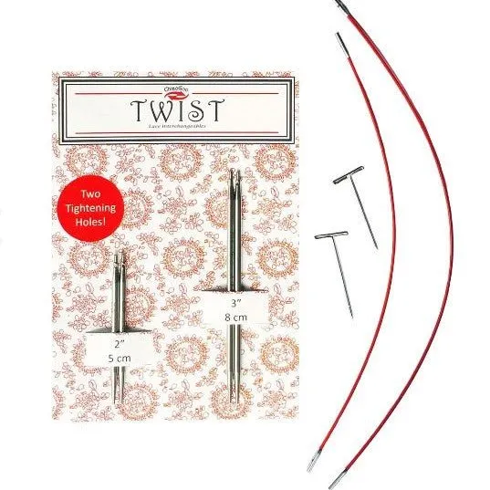 ChiaoGoo TWIST Interchangeable Shorties Knitting Needle Tips Combo Pack