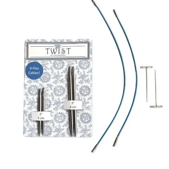 ChiaoGoo TWIST Interchangeable Shorties Knitting Needle Tips Combo Pack