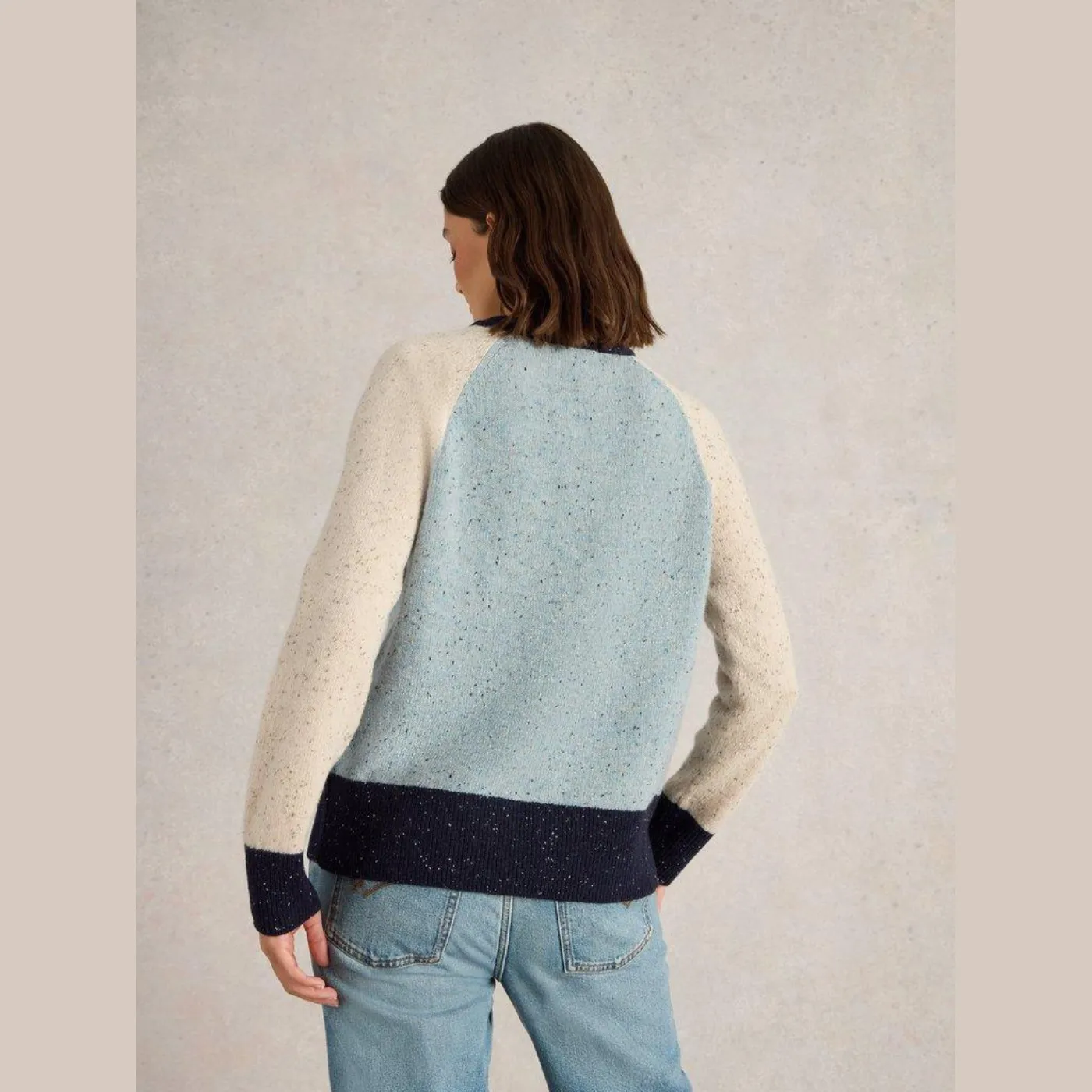 Colourblock Nep Blue Jumper
