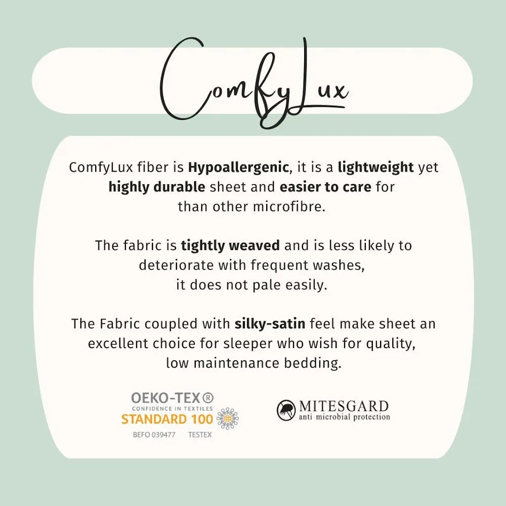 Comfy Lux Printed 988TC | Fitted Sheet Set - Maxi