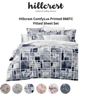 Comfy Lux Printed 988TC | Fitted Sheet Set - Maxi