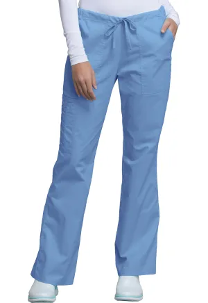 Core Stretch 4044 Mid Rise Drawstring Cargo Pants Ciel