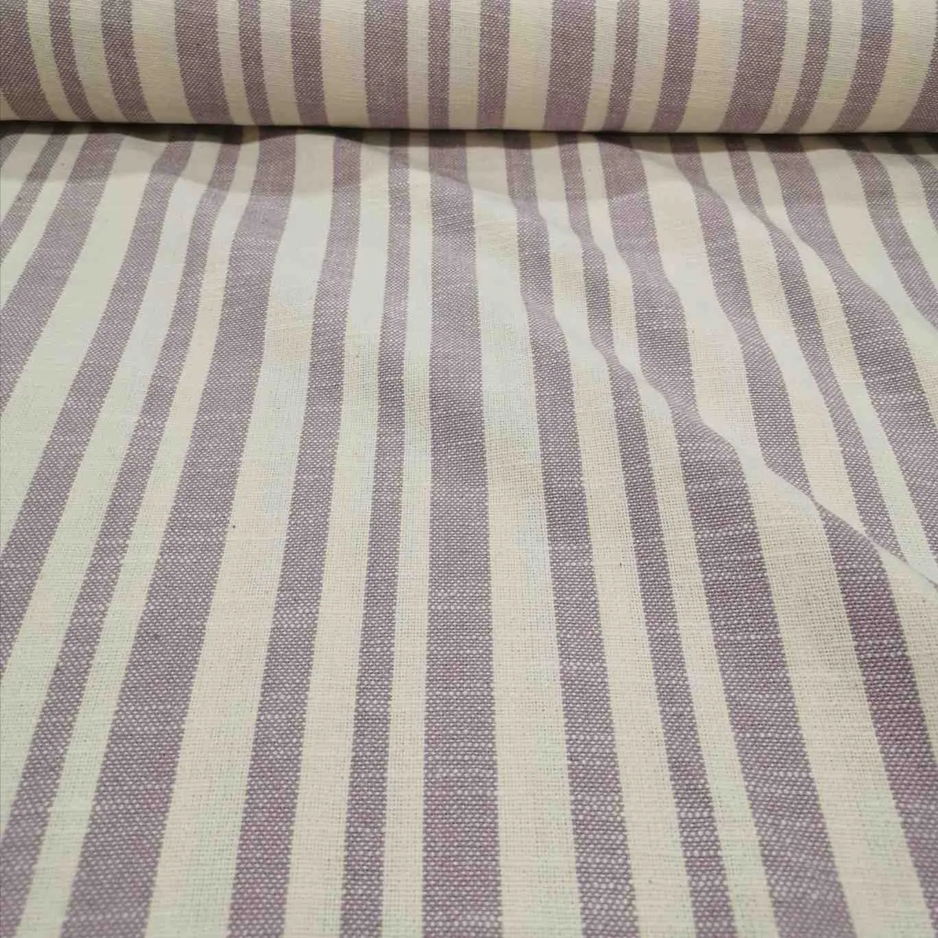 Cotton, Lilac & Natural Stripe by Ruby Star