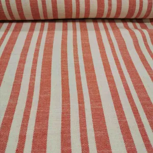Cotton, Persimmon & Natural Stripe by Ruby Star