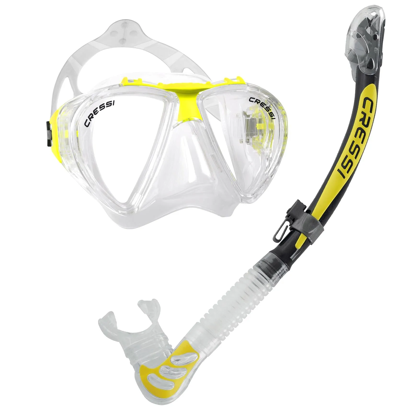 Cressi Penta Mask & Alpha Ultra Dry Snorkel Set