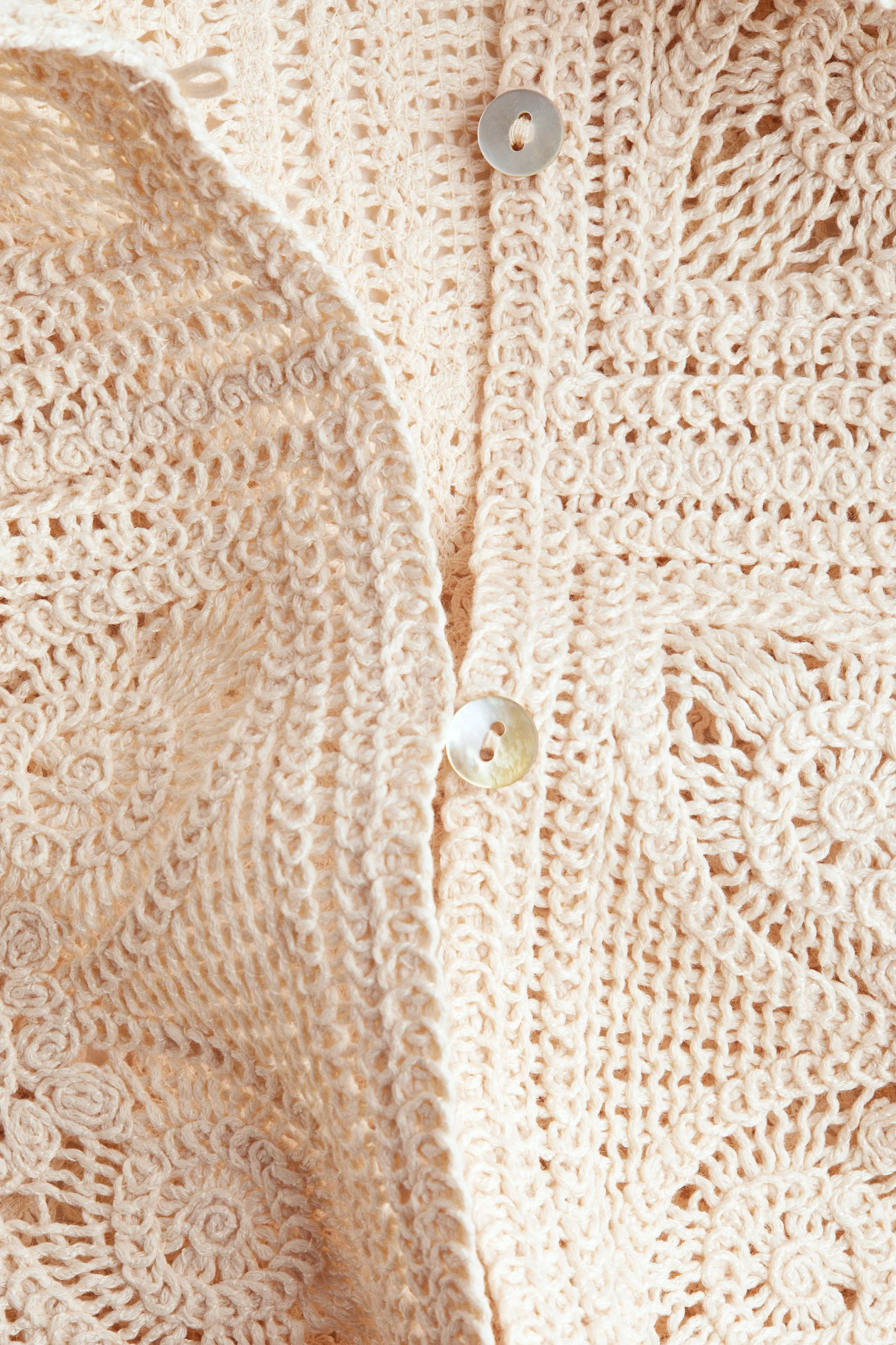 Crochet-look jacket