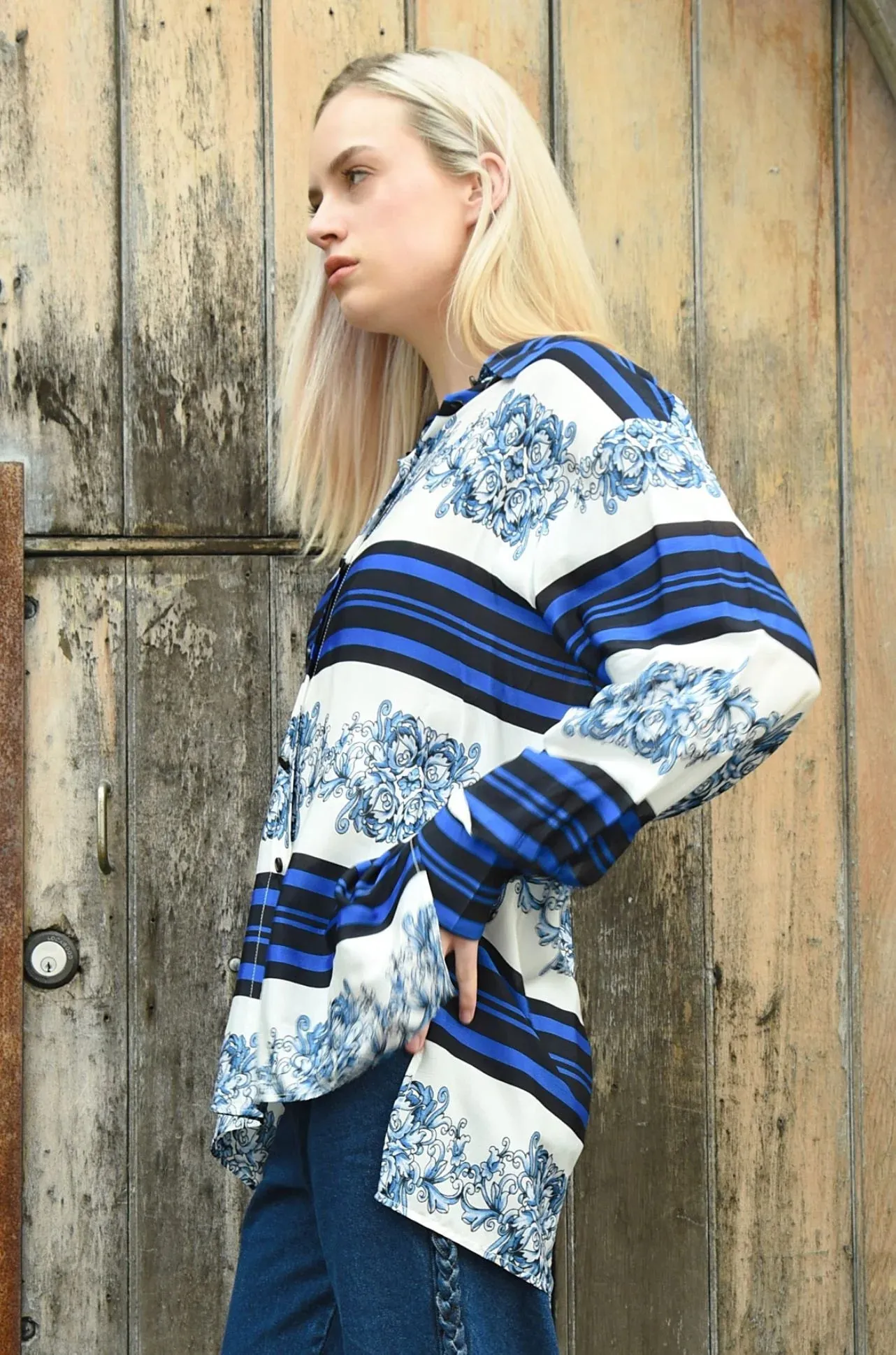 Cross Of Power Shirt - Blue Multi