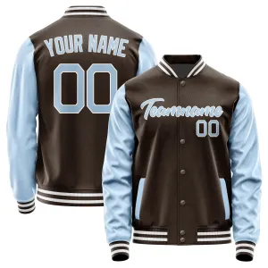 Custom Brown Light Blue Jacket