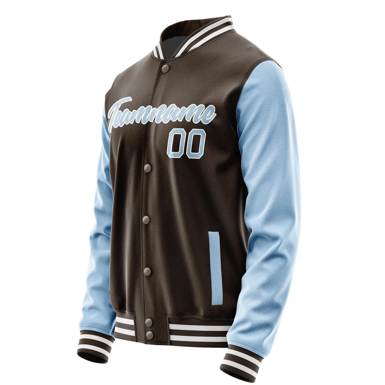 Custom Brown Light Blue Jacket