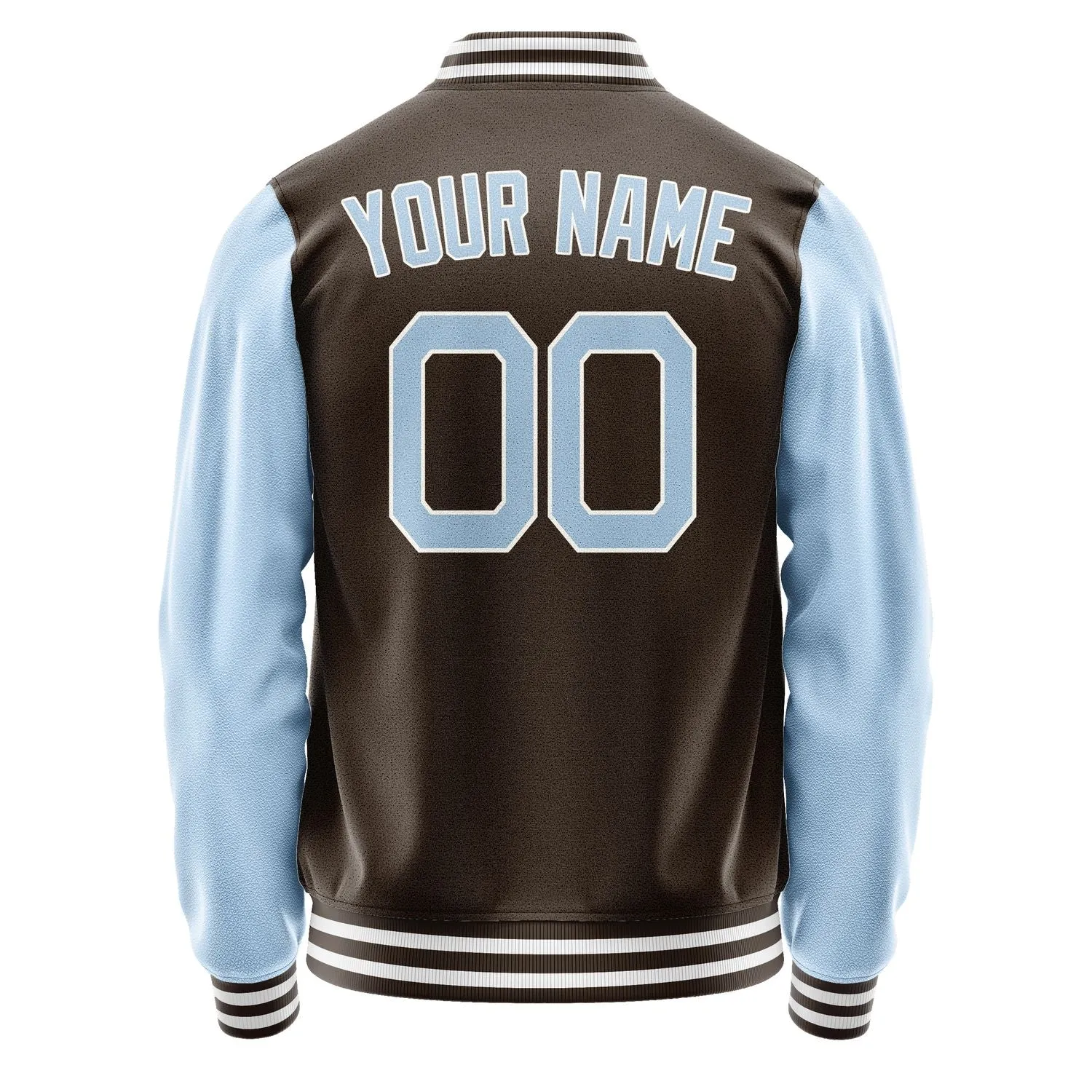 Custom Brown Light Blue Jacket