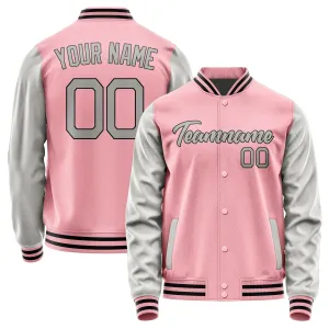 Custom Light Pink Gray Jacket