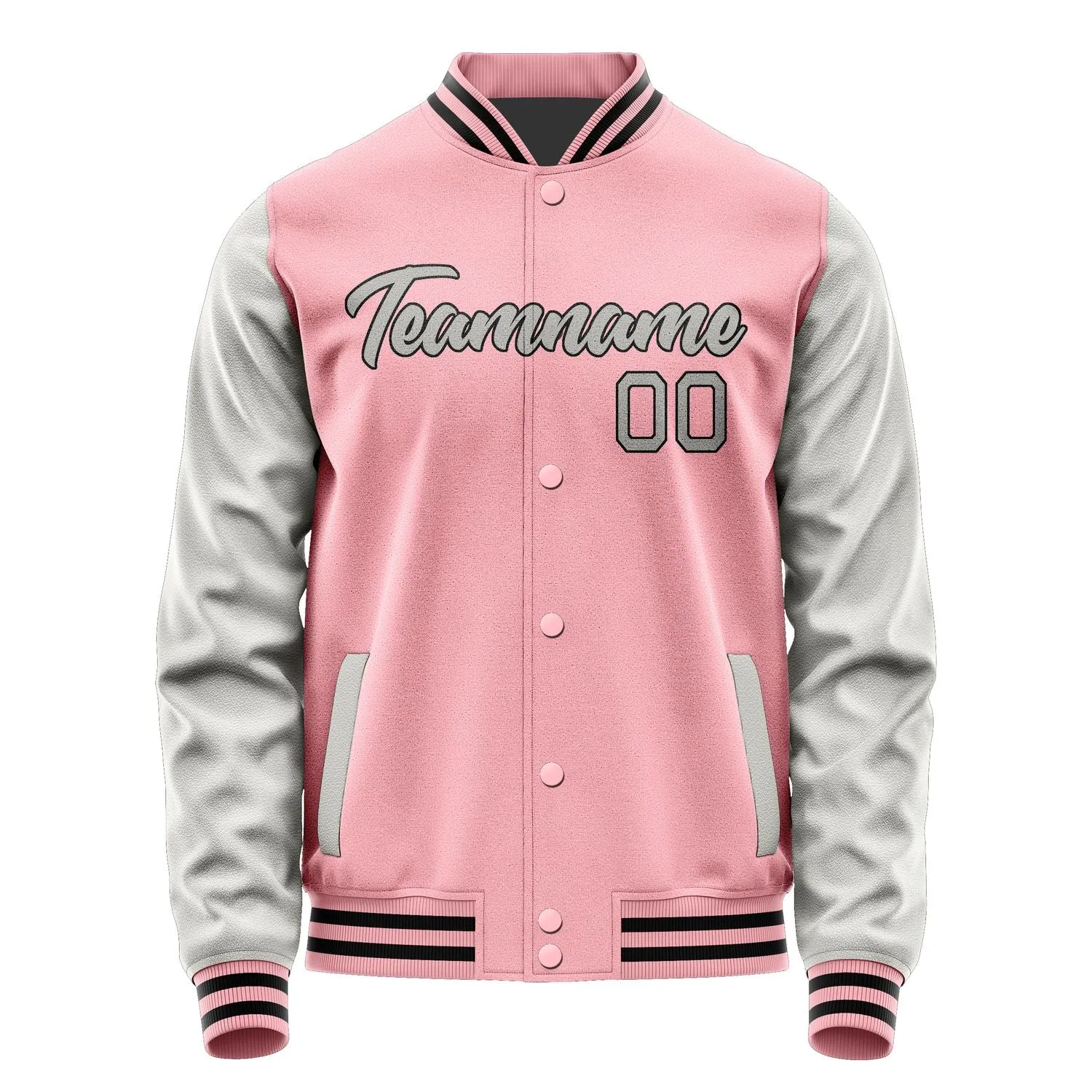 Custom Light Pink Gray Jacket