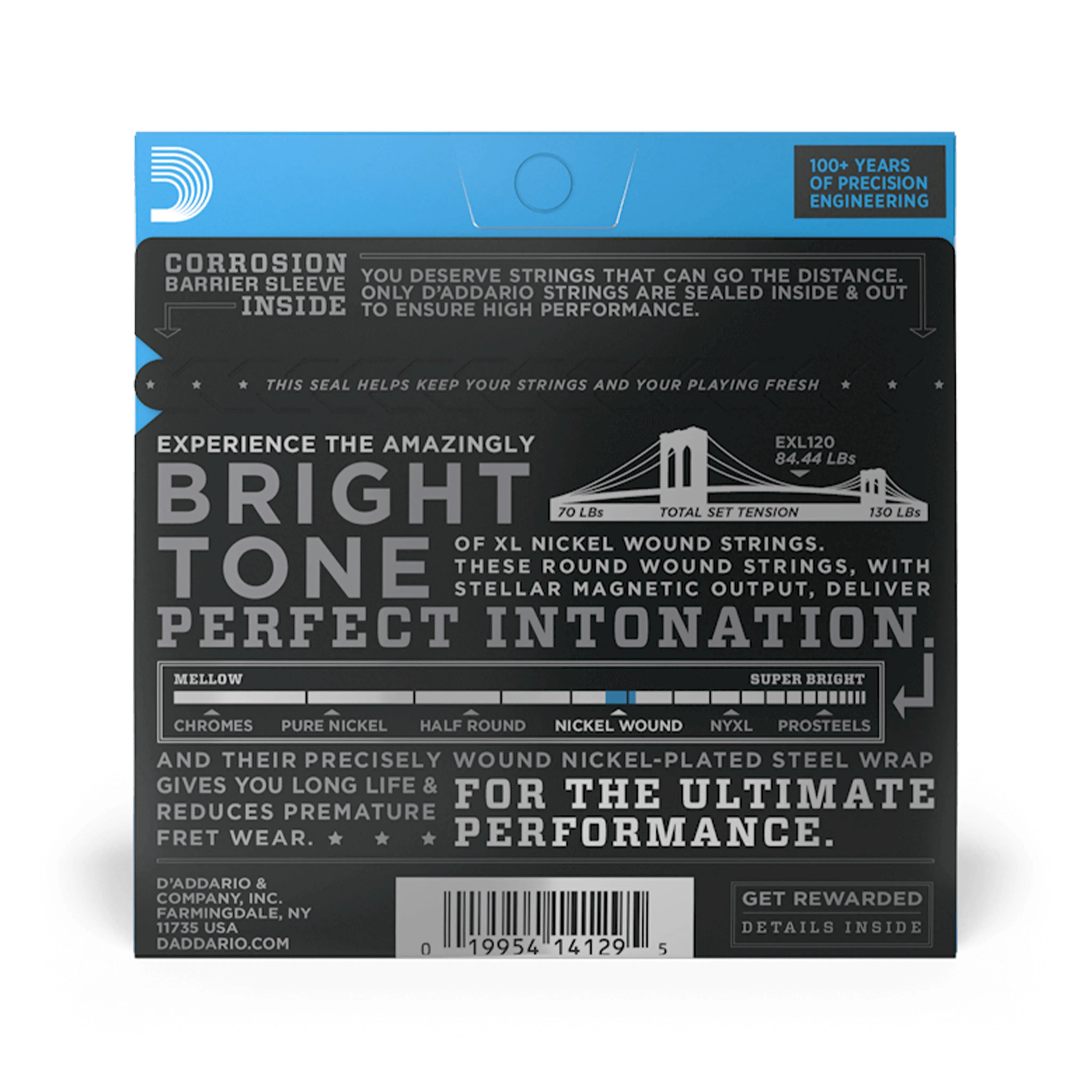 D'Addario EXL120 Nickel Wound Electric Guitar Strings, Super Light, 9-42