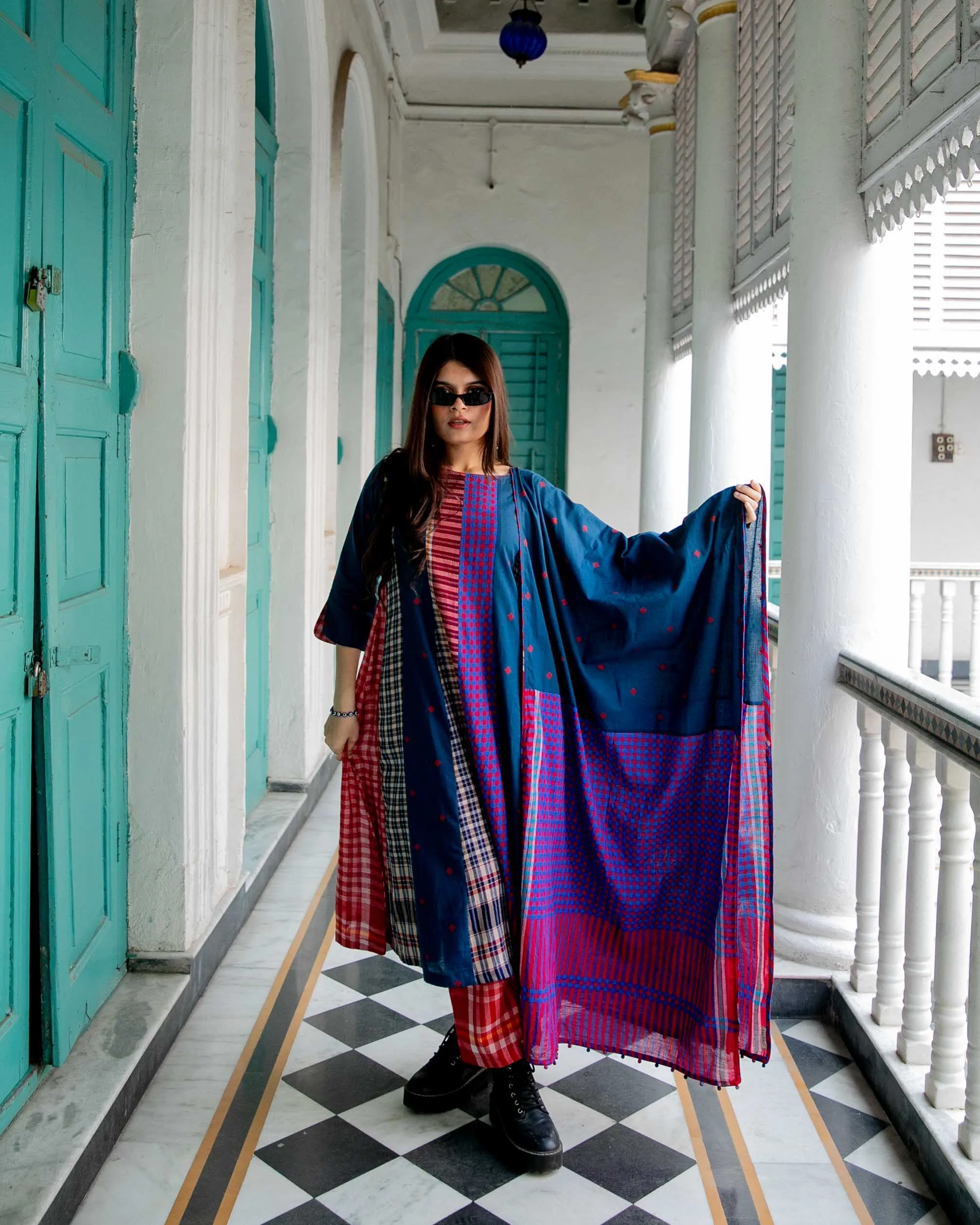 Deep Sea - Dupatta Set