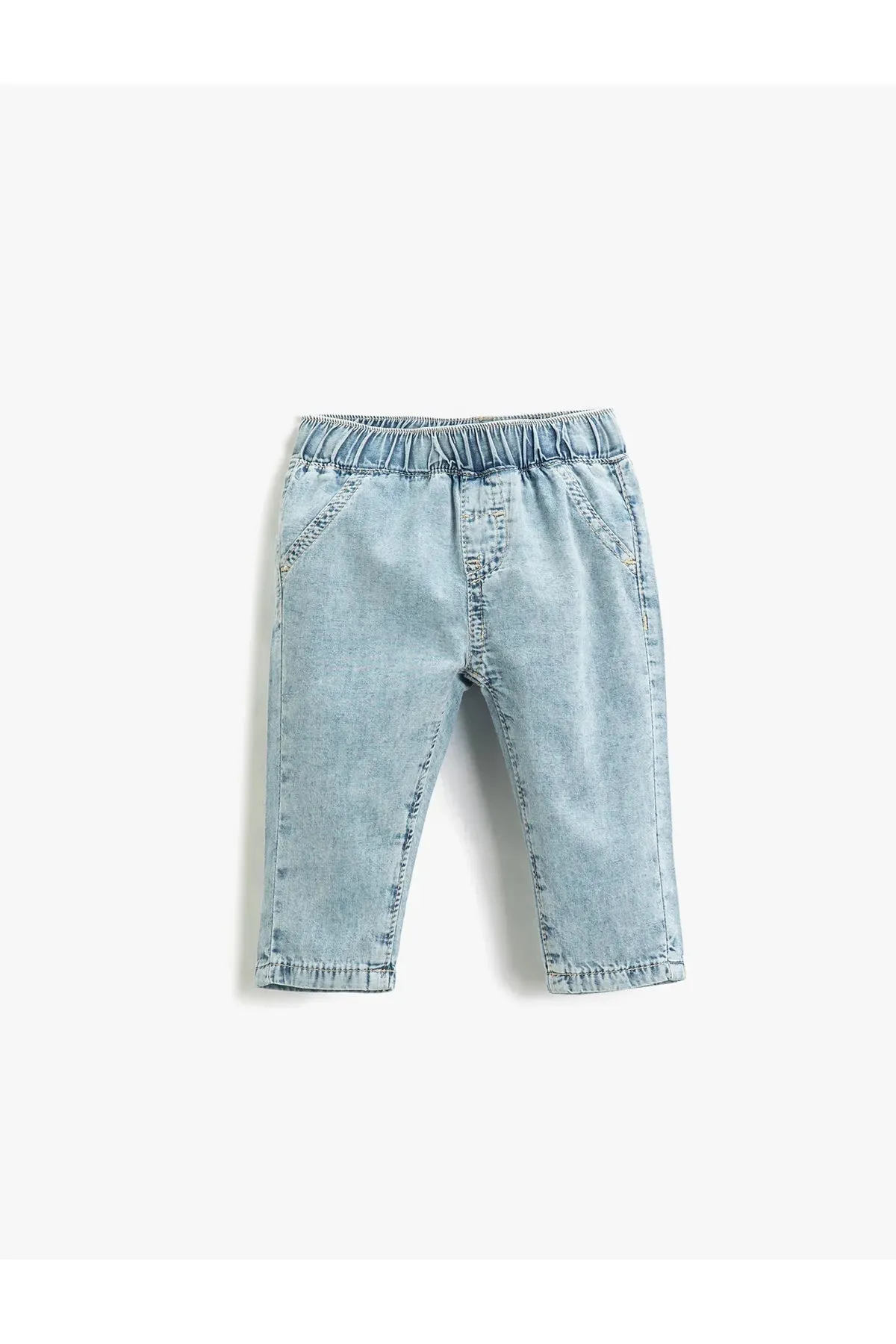 Denim Trousers Relaxed Cut Elastic Waist For Toddler