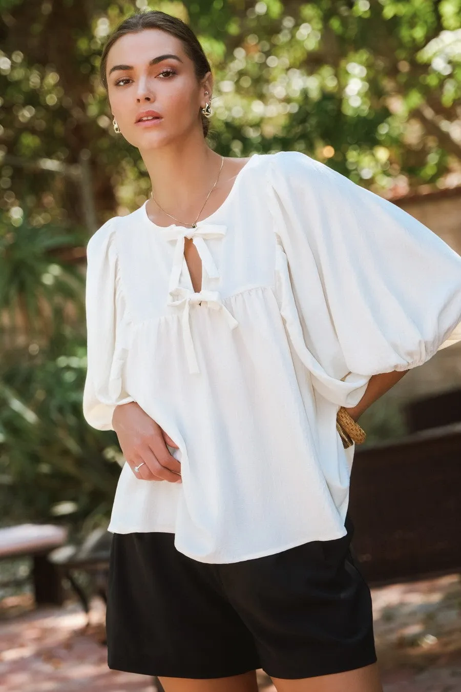 Drift Away Airflow Batwing 3/4 Sleeve Top