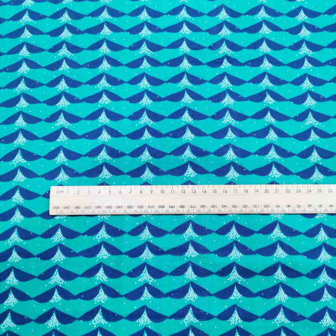 Echino Kokka Cotton Double Gauze, Tsubomi Green