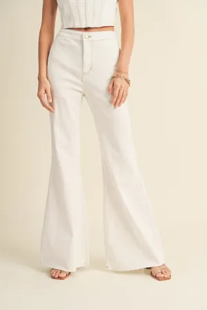 Ecru Stretch Denim Pants