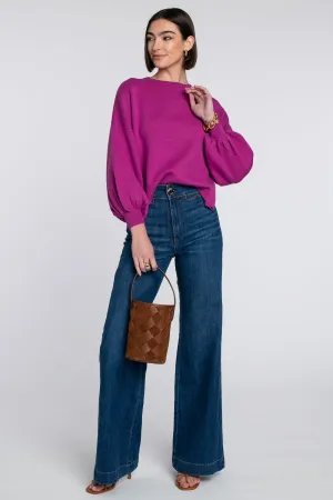 Elizabeth James Camille Sweater in Fuschia