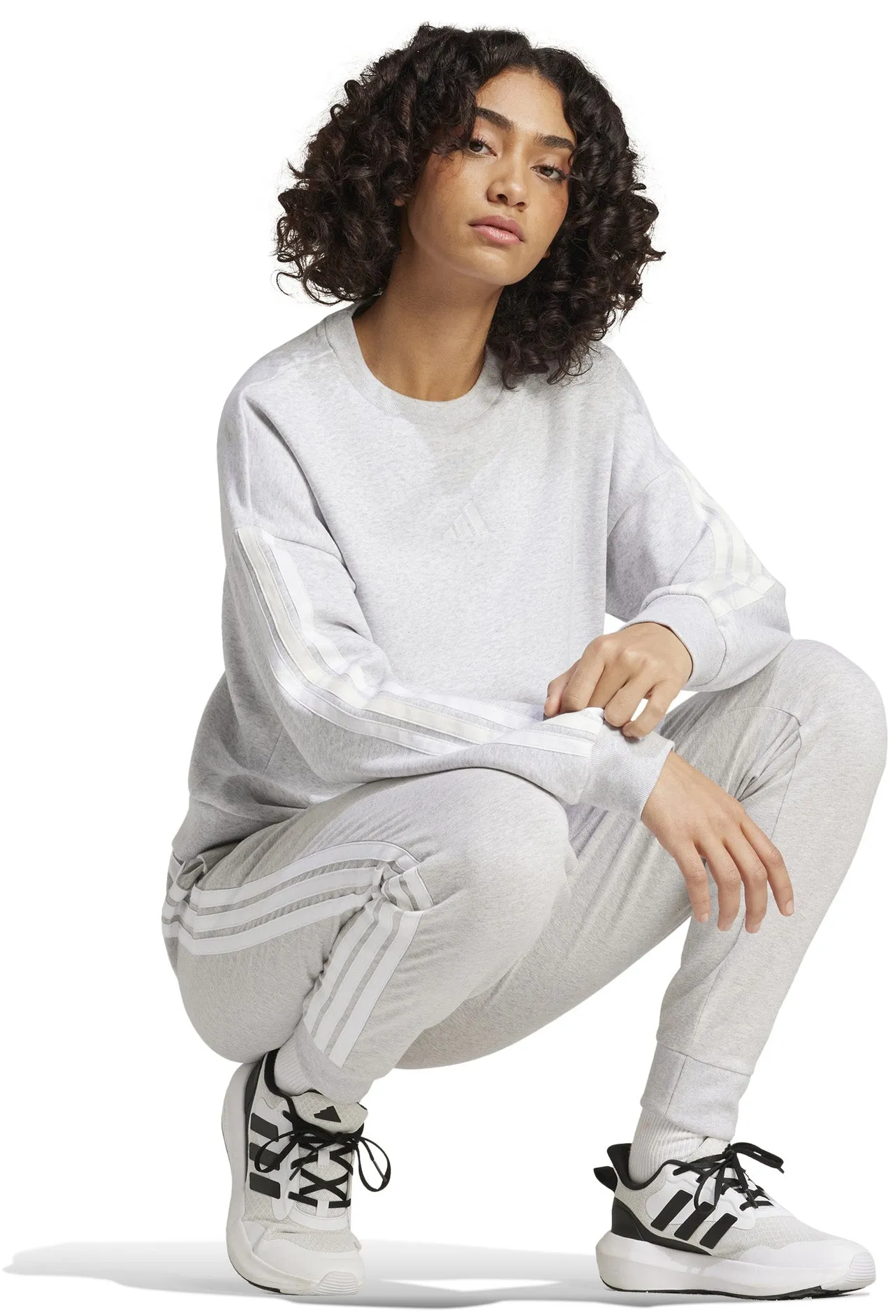 Essentials 3-Stripes Fleece sweater