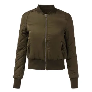 Fall Warm Women Basic Coats Jackets Stand Collar Bomber Short Coat Casual Outerwear Plus Size chaquetas