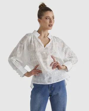 Fate   Becker Whisper Blouse - Ivory