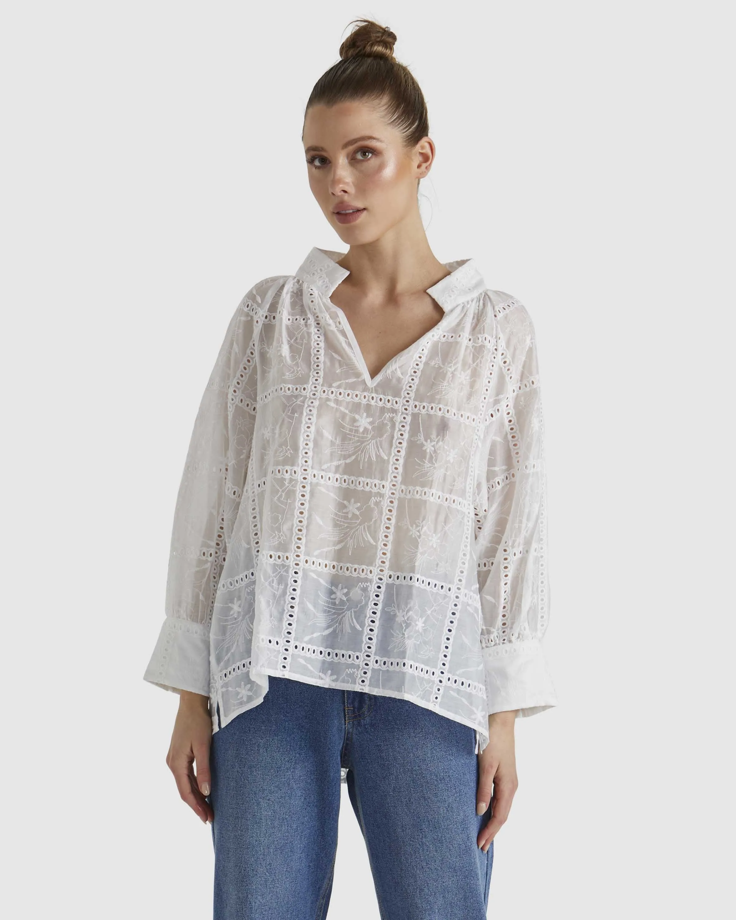 Fate   Becker Whisper Blouse - Ivory