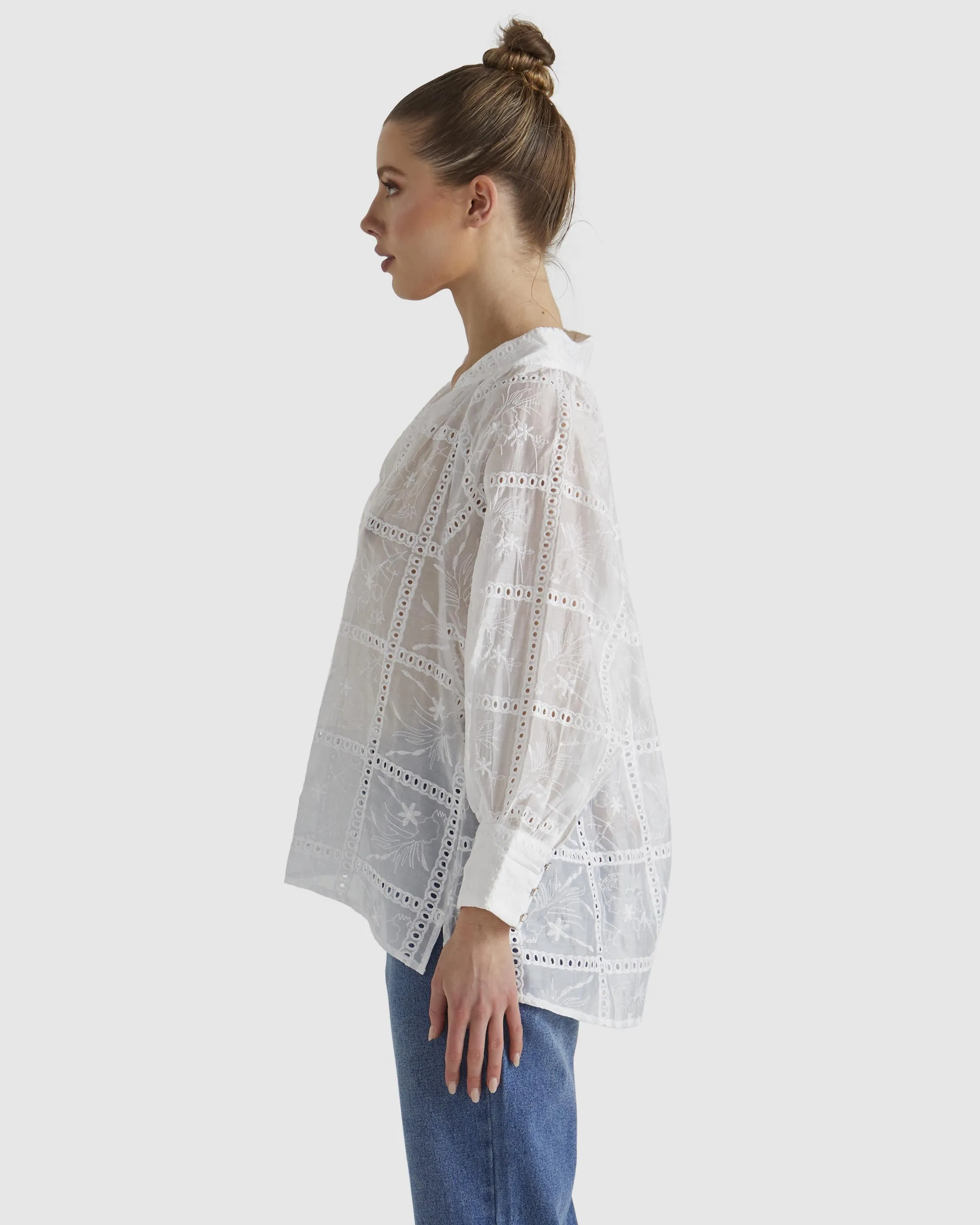 Fate   Becker Whisper Blouse - Ivory