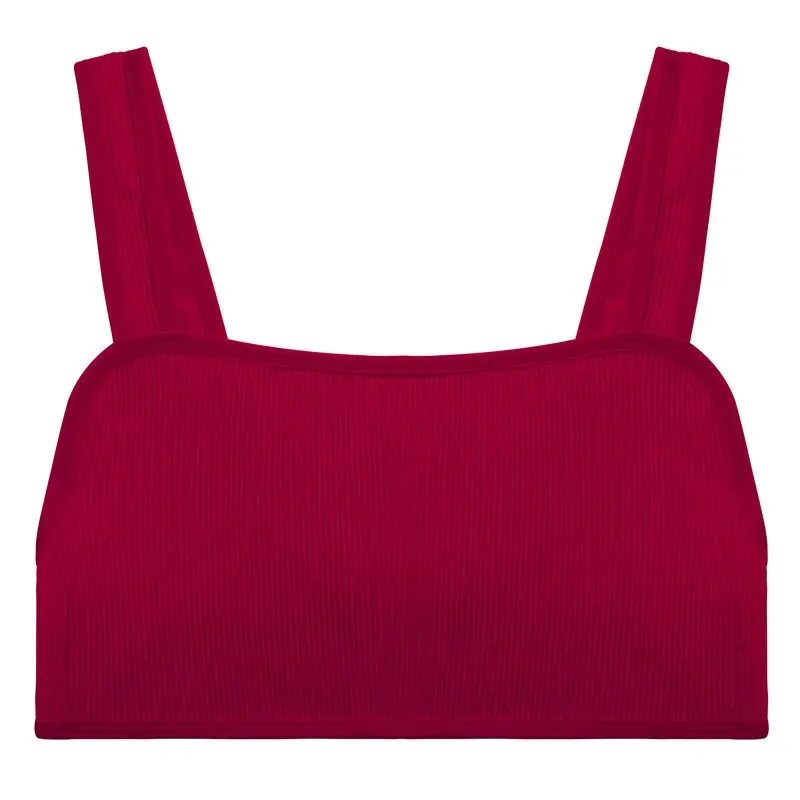 FINETOO Women's Seamless Tops: Wide Shoulder Strap Tanks, Bralettes & Camisoles in S - XL