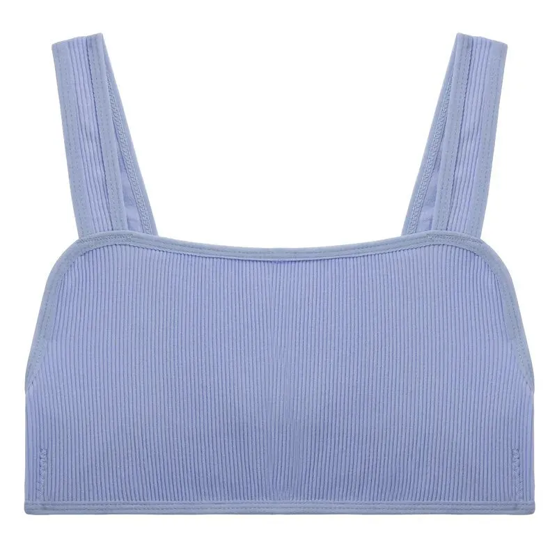 FINETOO Women's Seamless Tops: Wide Shoulder Strap Tanks, Bralettes & Camisoles in S - XL