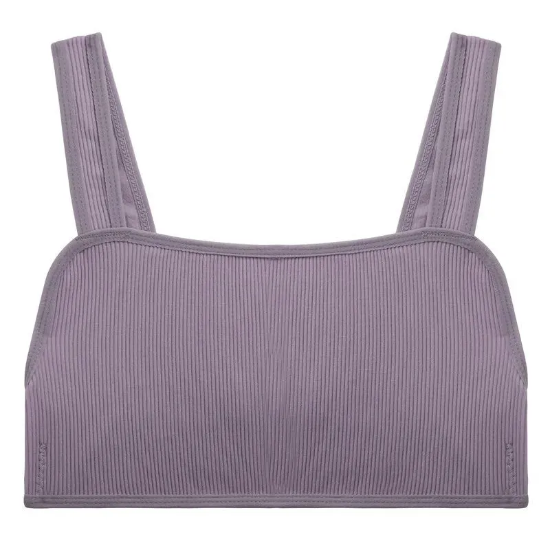 FINETOO Women's Seamless Tops: Wide Shoulder Strap Tanks, Bralettes & Camisoles in S - XL
