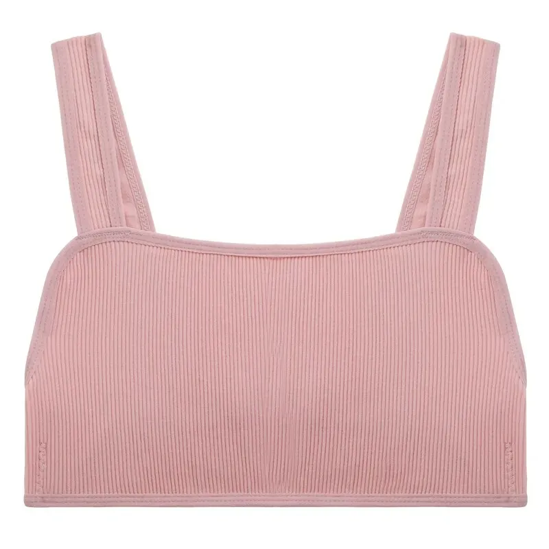FINETOO Women's Seamless Tops: Wide Shoulder Strap Tanks, Bralettes & Camisoles in S - XL