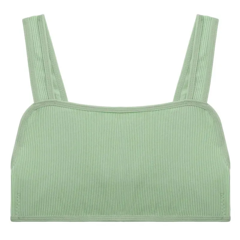FINETOO Women's Seamless Tops: Wide Shoulder Strap Tanks, Bralettes & Camisoles in S - XL