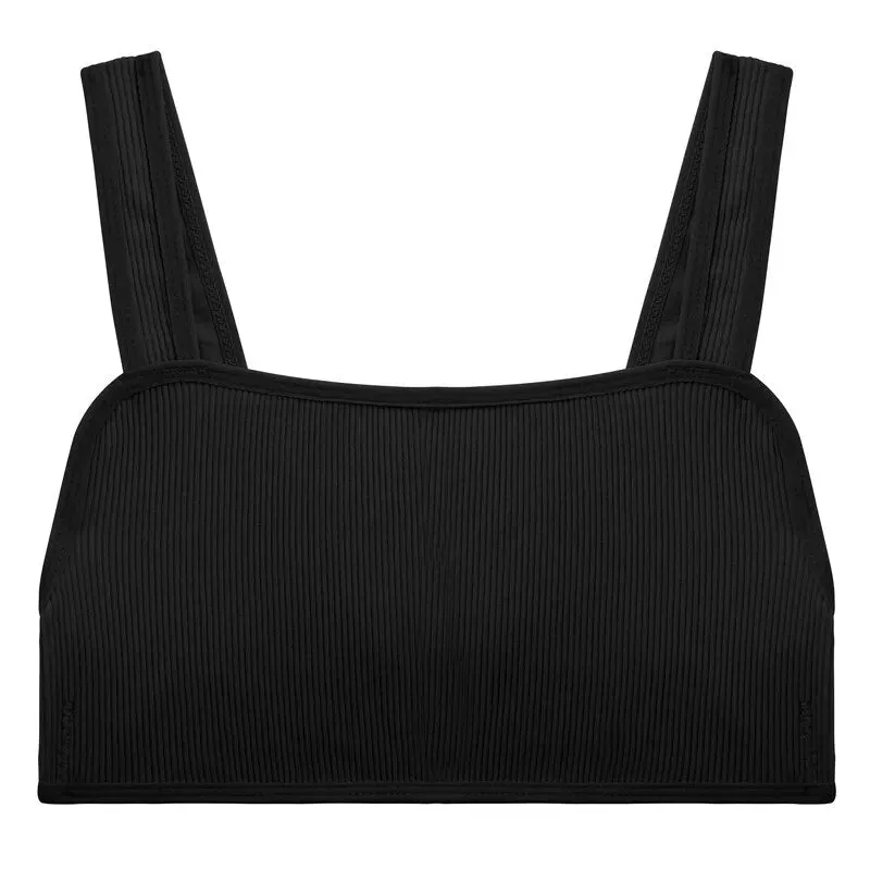 FINETOO Women's Seamless Tops: Wide Shoulder Strap Tanks, Bralettes & Camisoles in S - XL