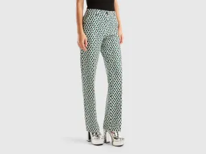 Floral Print Straight Fit Trousers