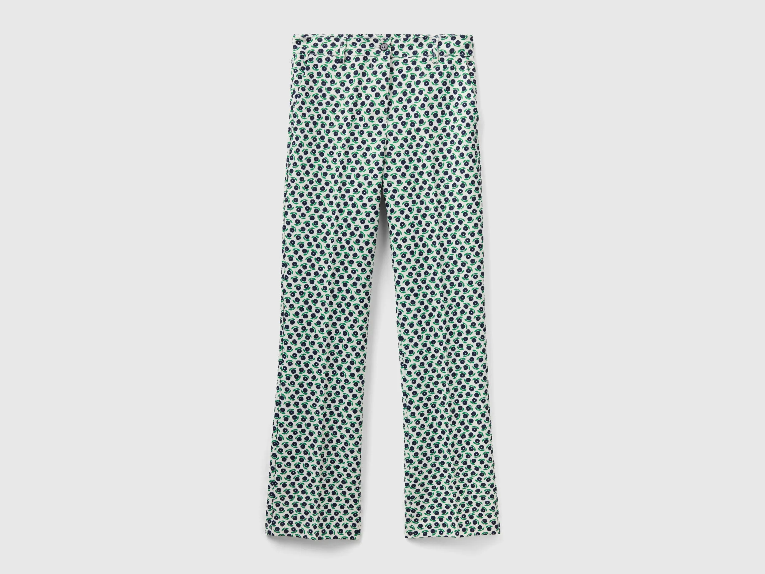 Floral Print Straight Fit Trousers