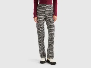 Floral Print Straight Fit Trousers