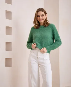 Fluffy Sweater - Green