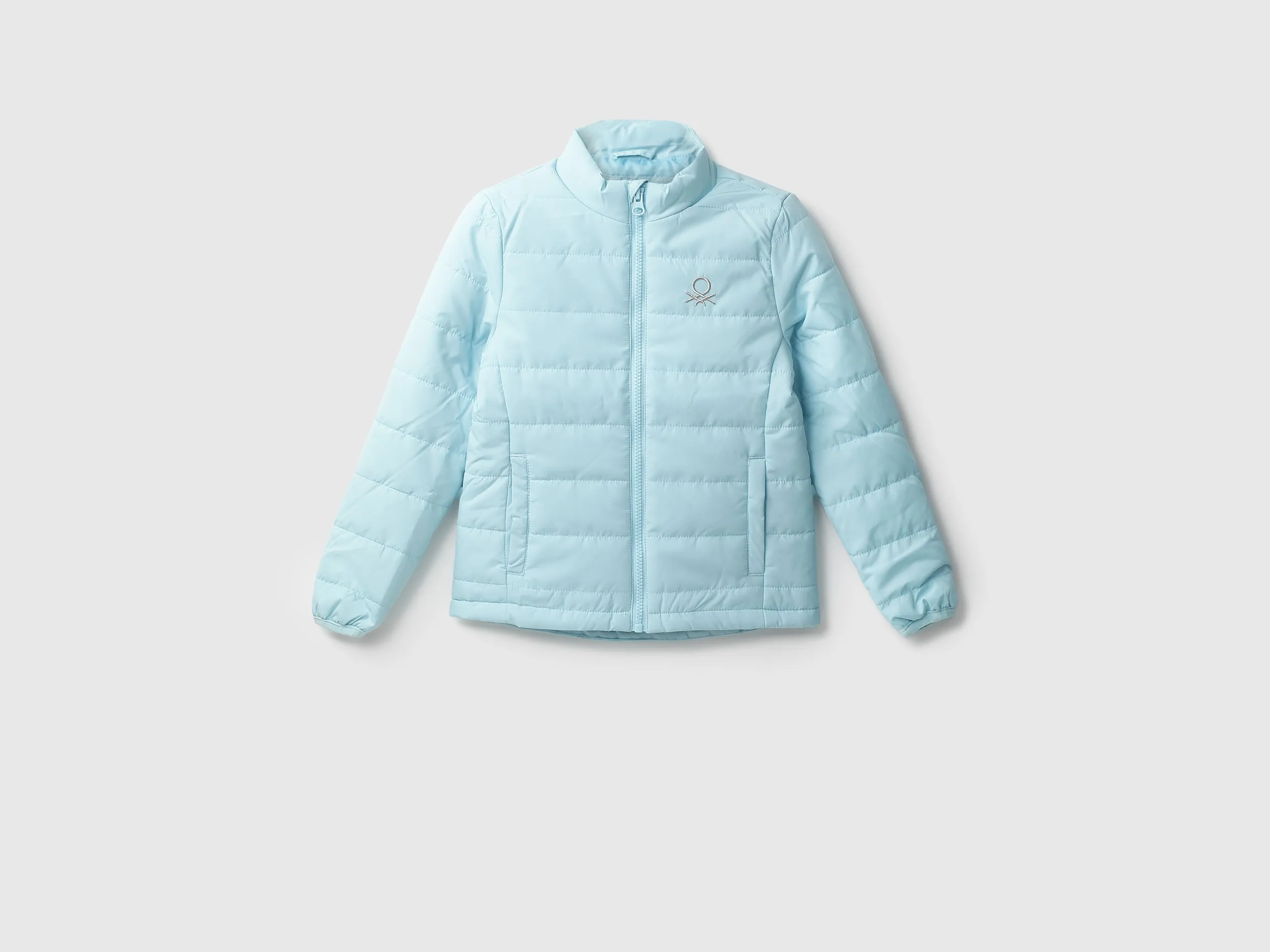 Girls Quilted High Neck Jacket