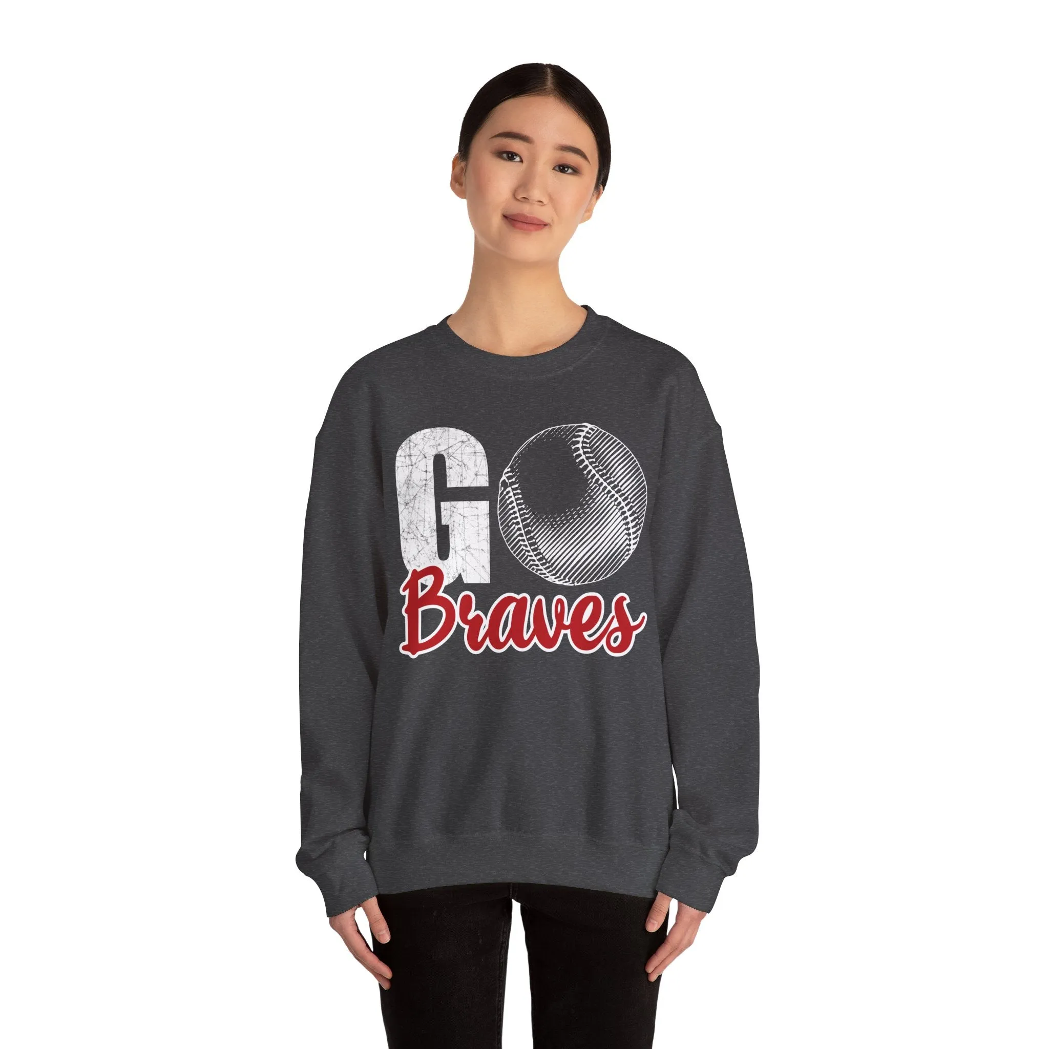 Go Braves Baseball Crewneck Sweatshirt