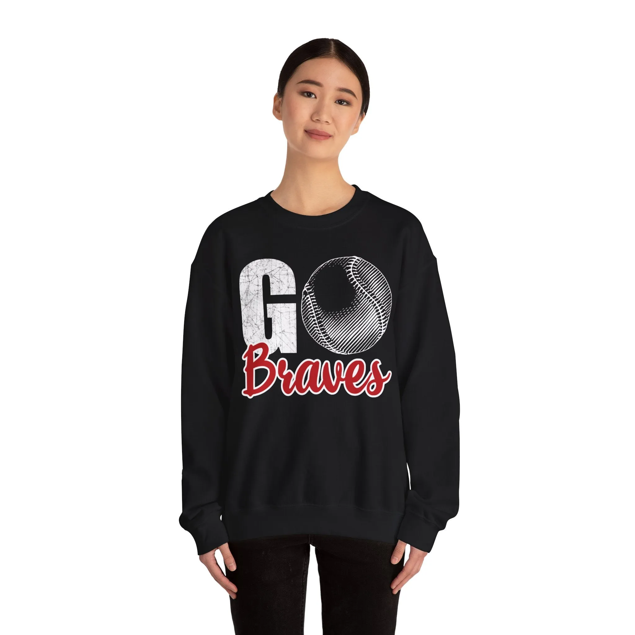 Go Braves Baseball Crewneck Sweatshirt