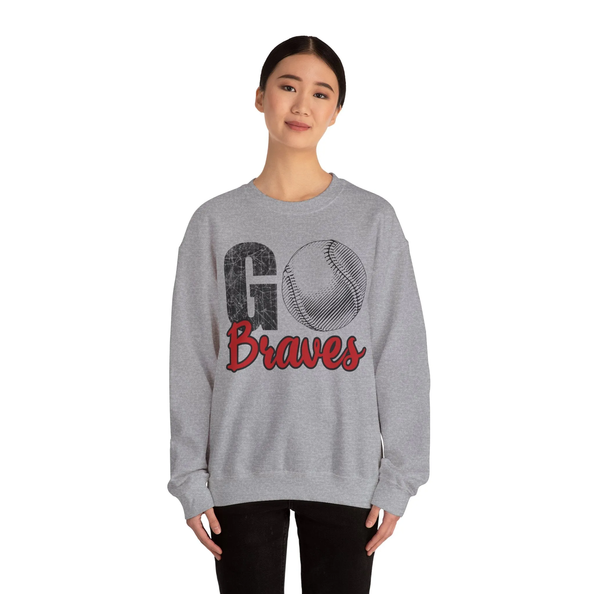 Go Braves Baseball Crewneck Sweatshirt