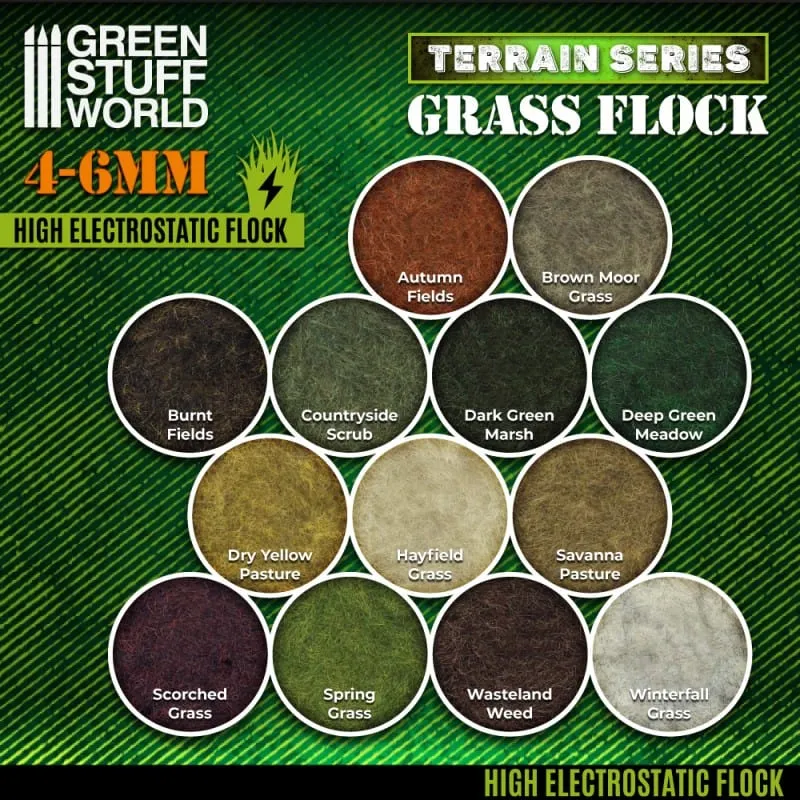 GSW Static Grass Flock 4-6mm - Dry Yellow Pasture 200ml
