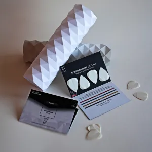 Guitar Pick Set Rombo Origami Special Edition - Paper White (4 Guitar Picks) - 0,75 mm