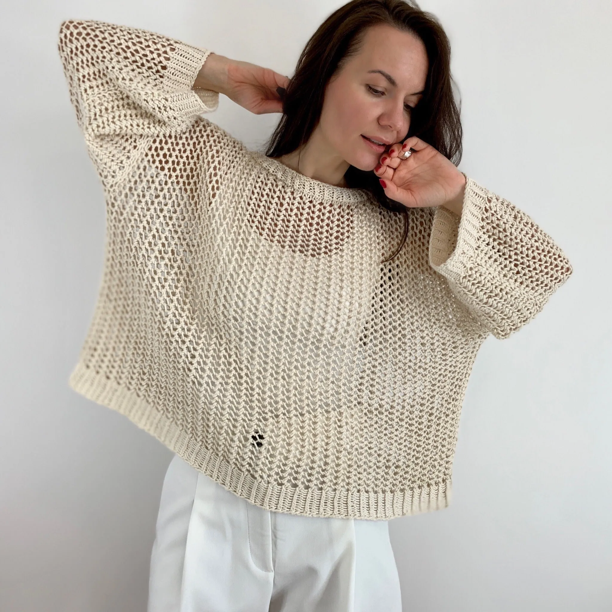 Halcyon Lace sweater knitting pattern