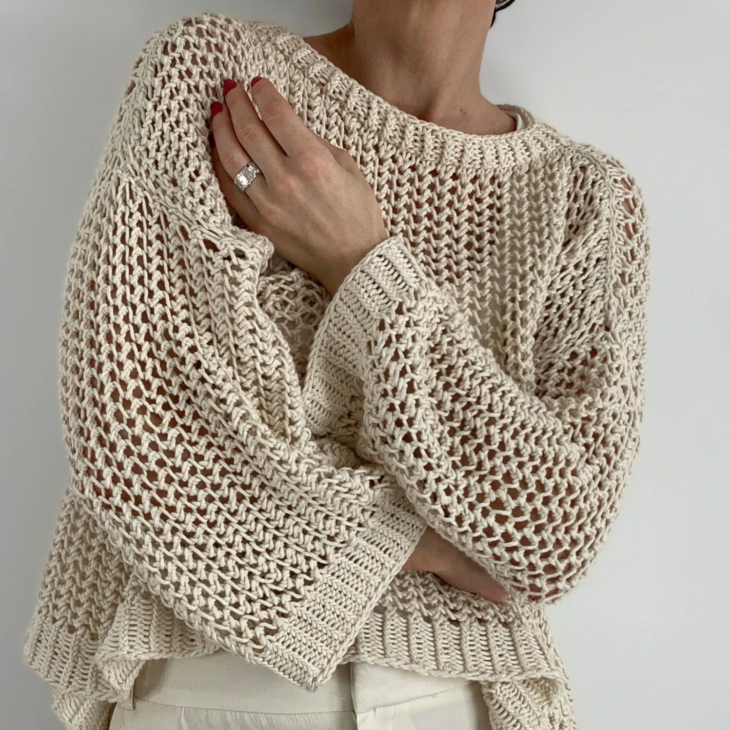 Halcyon Lace sweater knitting pattern