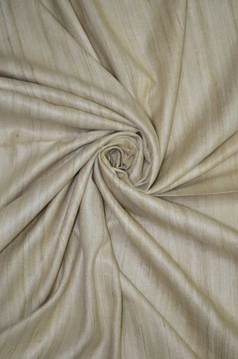 Handwoven Natural Yarn Dyed Pure  Spun Unfinished Muga Tussar Silk Fabric