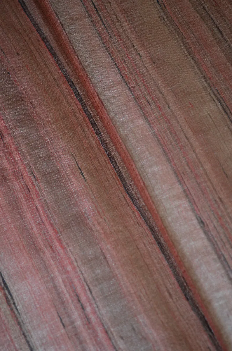 Handwoven Natural Yarn Dyed Pure Tussar Spun Silk  Fabric ( To buy a quantity of 1.5,2.5,3.5 please call us on 9930655009)